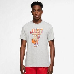 NWT Nike Basketball Just Do It Hoops Graphic T-Shirt Size XXL Gray Casual Travel